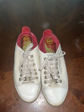 Michael Kors Shoes Womens 7.5 Kristy Casual Espadrille Sneakers Flats Red White